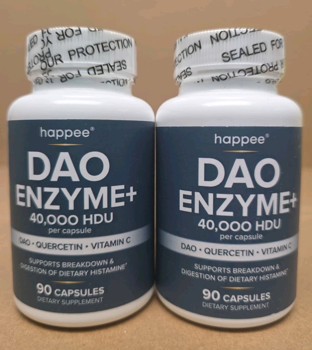 DAO Enzyme + Histamine Blocker - Triple-Strength 40,000 HDU Formula 90 Caps 5/28 DAO Enzyme + Histamine Blocker - Triple-Strength 40,000 HDU Formula 90 Caps 5/28