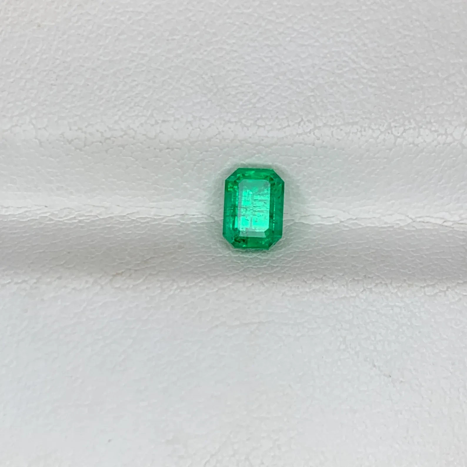 Natural Emerald 0.50 Carat vivid Octagon Cut 6x4 MM Loose Gemstone For Jewelry