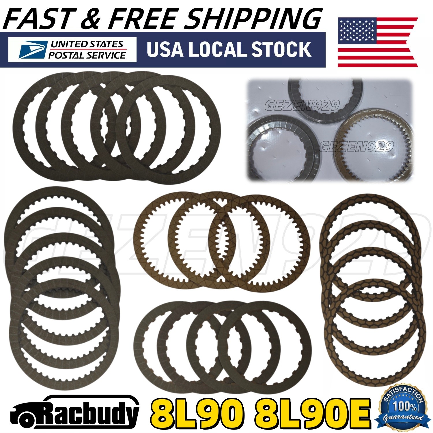 8L90 8L90E New Transmission Clutches Friction Plates Kit For Chevrolet Silverado