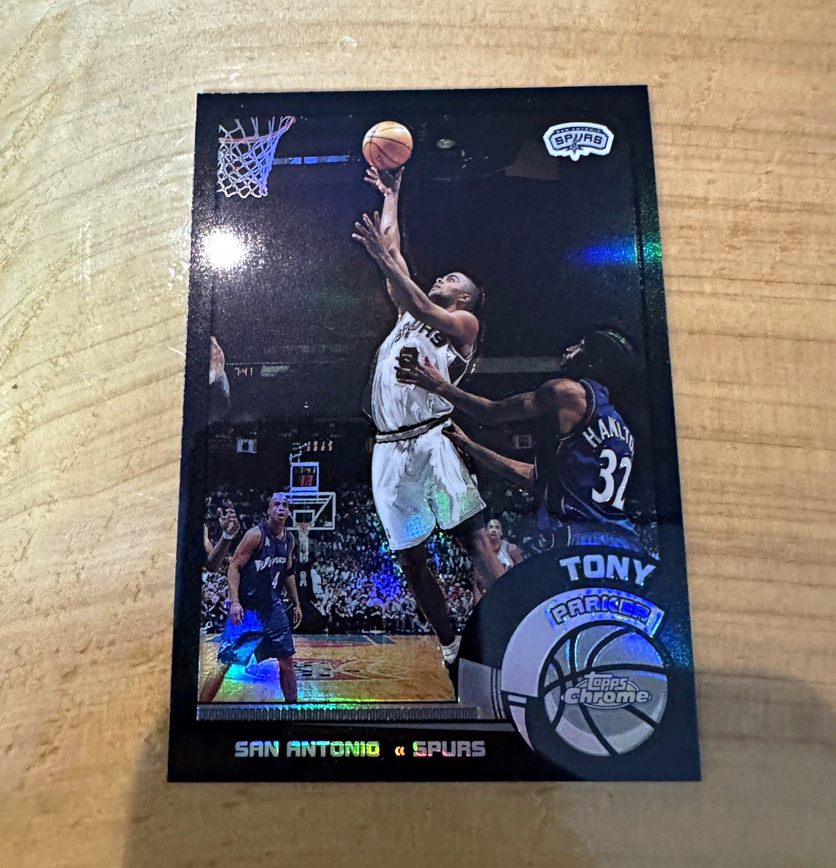 Topps Chrome 2002-03 Tony Parker Black Refractor /199 #86 San Antonio Spurs