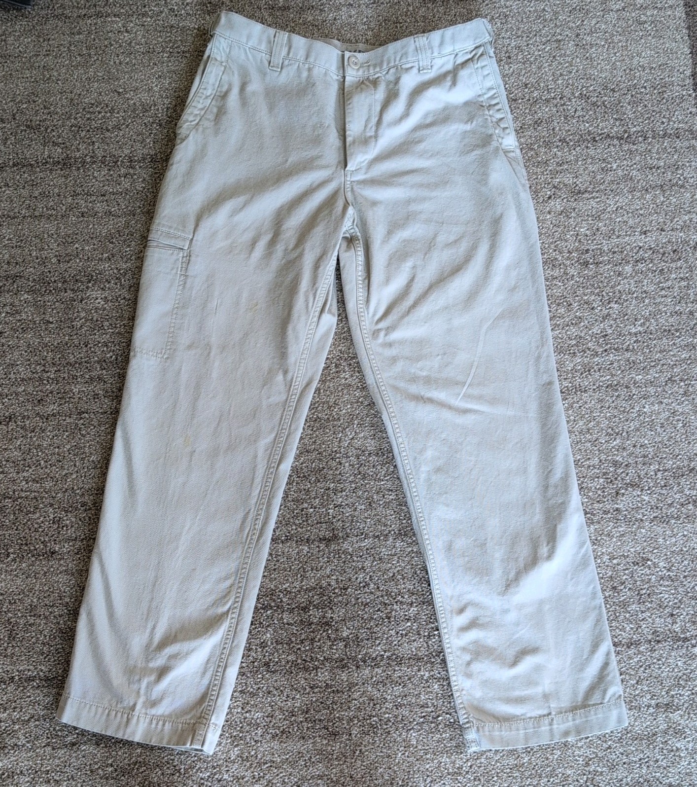 Dockers D3 Cargo Pants Mens 33x32 Classic Fit Cream Pre-Owned Dockers D3 Cargo Pants Mens 33x32 Classic Fit Cream Pre-Owned