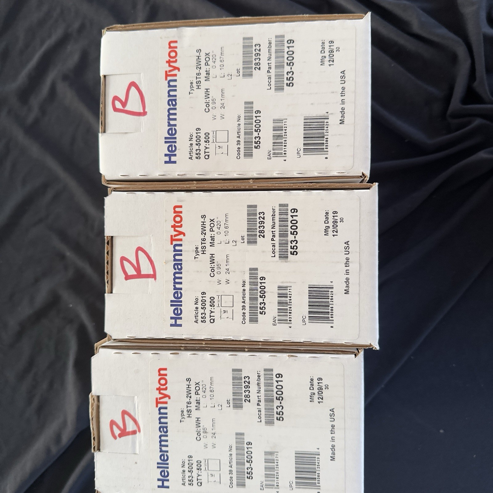 HellermannTyton HST6-2WH-S Heat Shrink Tubing, MPN 553-50019 HellermannTyton HST6-2WH-S Heat Shrink Tubing, MPN 553-50019