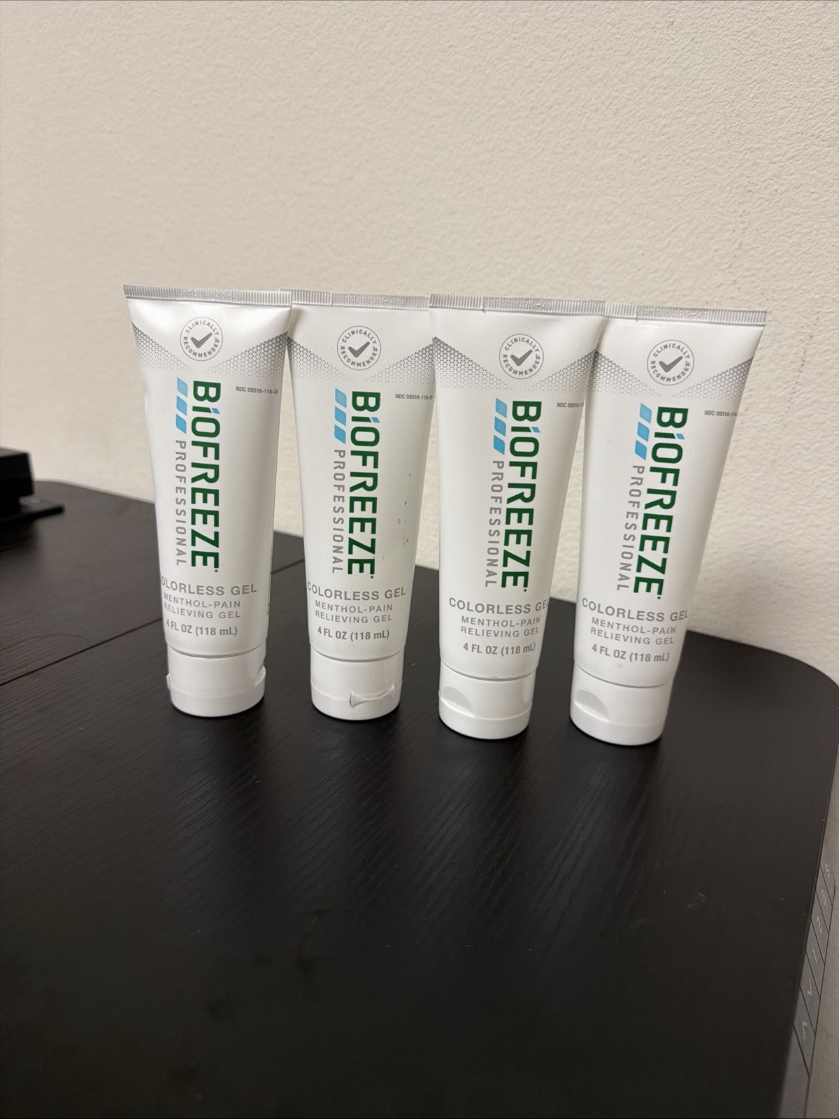 Biofreeze *Professional* Gel Menthol Pain Relief Colorless 4oz Exp 27 Pack Of 4