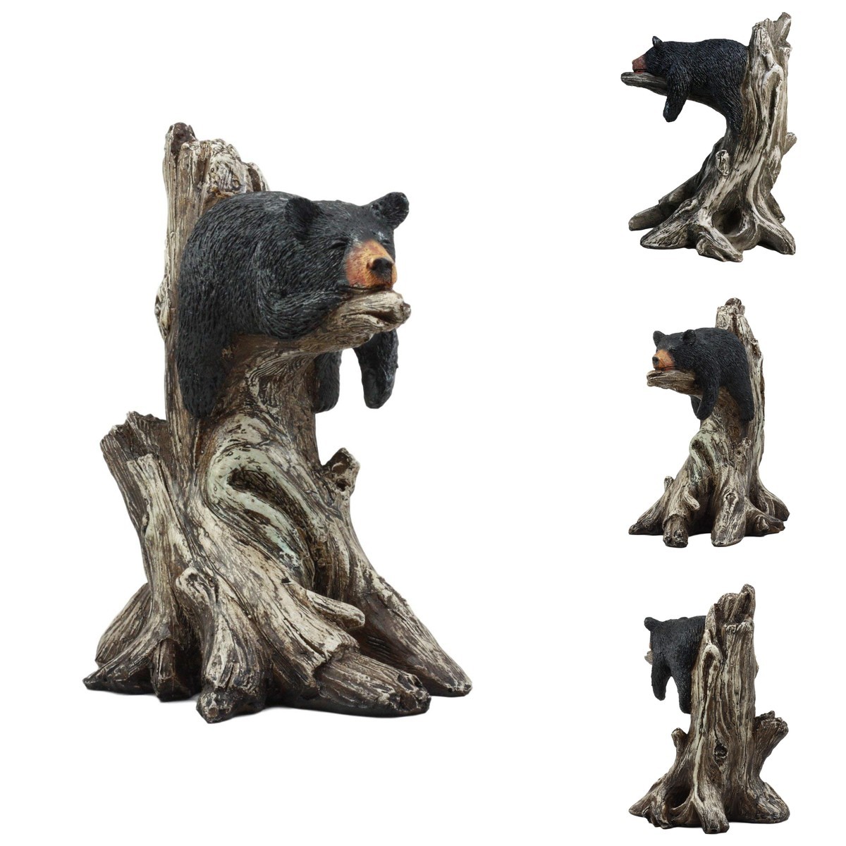 Ebros Black Bear Sleeping On Tree Branch Statue Figurine