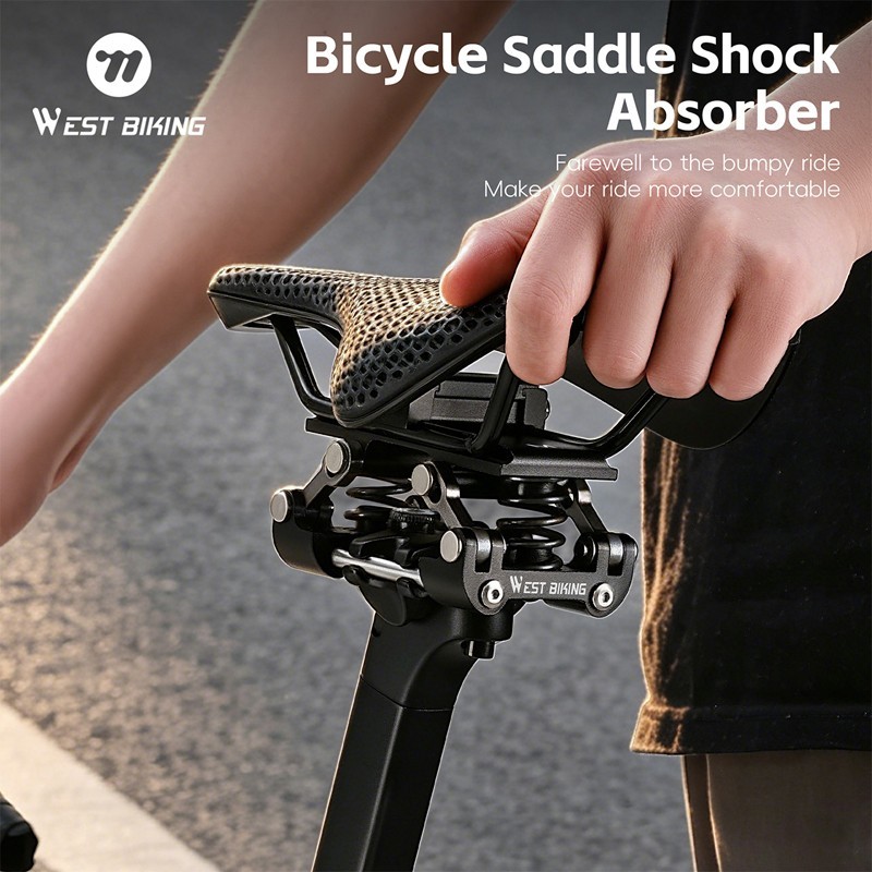 WEST BIKING Bicycle Saddle Suspension Device Seat Spring Shock Absorber 80-100kg