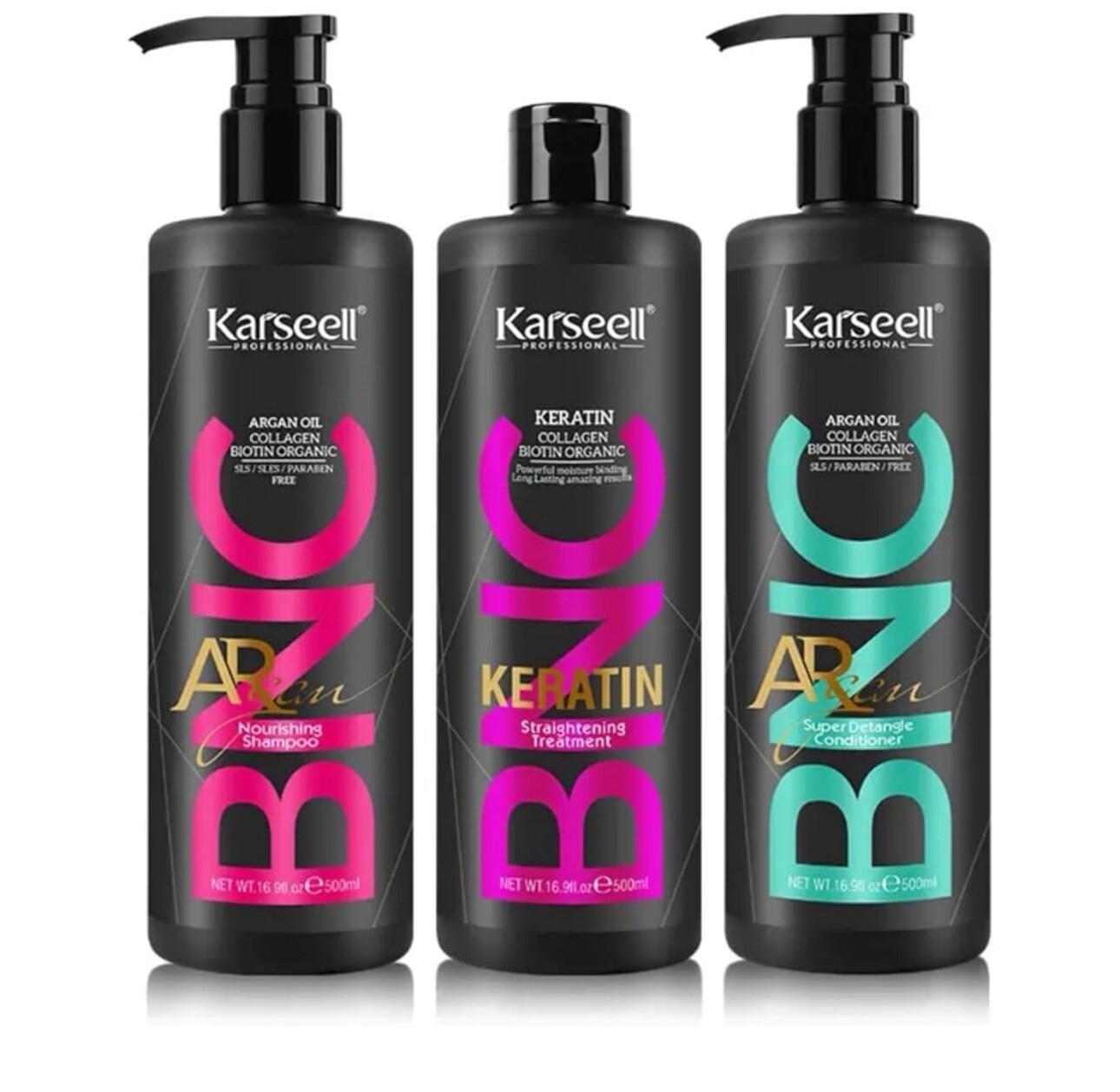 Karseell BNC Detangle Straightening Hair Repair Shampoo Conditioner Collagen Set