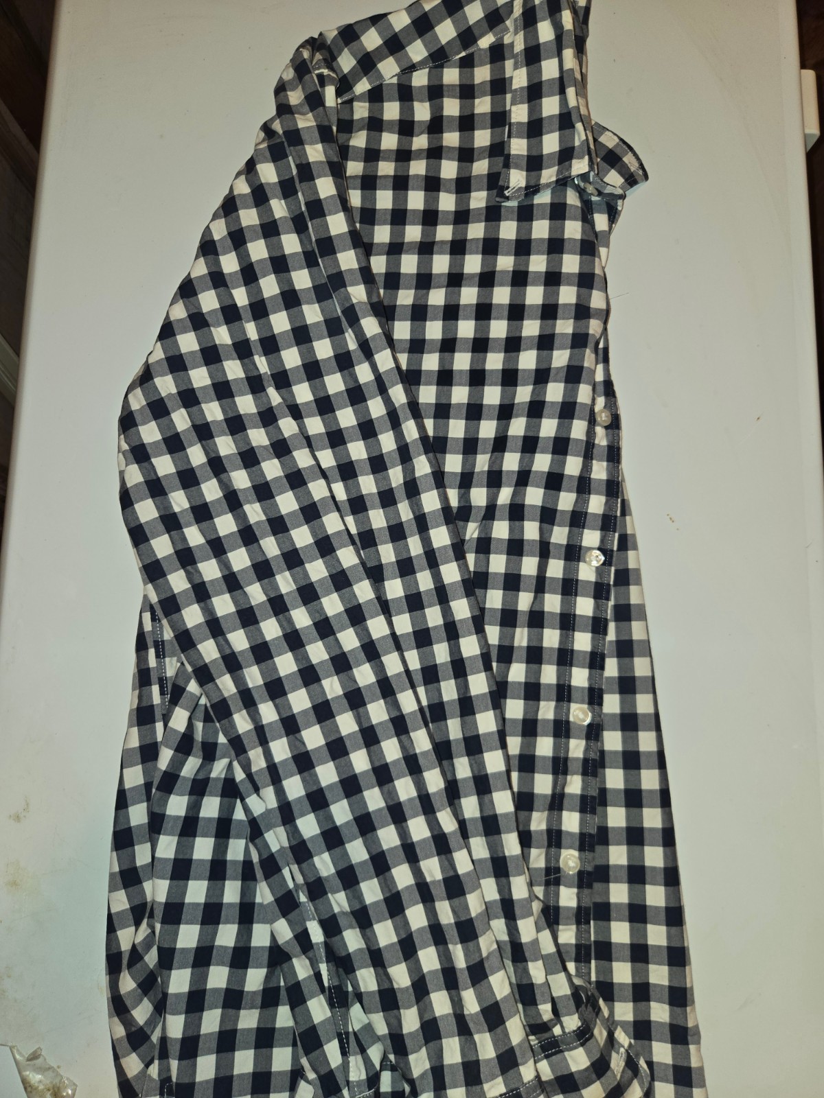 J.Crew Classic Fit Men’s XXL Gingham Check Shirt 100% Cotton Navy White Button U J.Crew Classic Fit Men’s XXL Gingham Check Shirt 100% Cotton Navy White Button U
