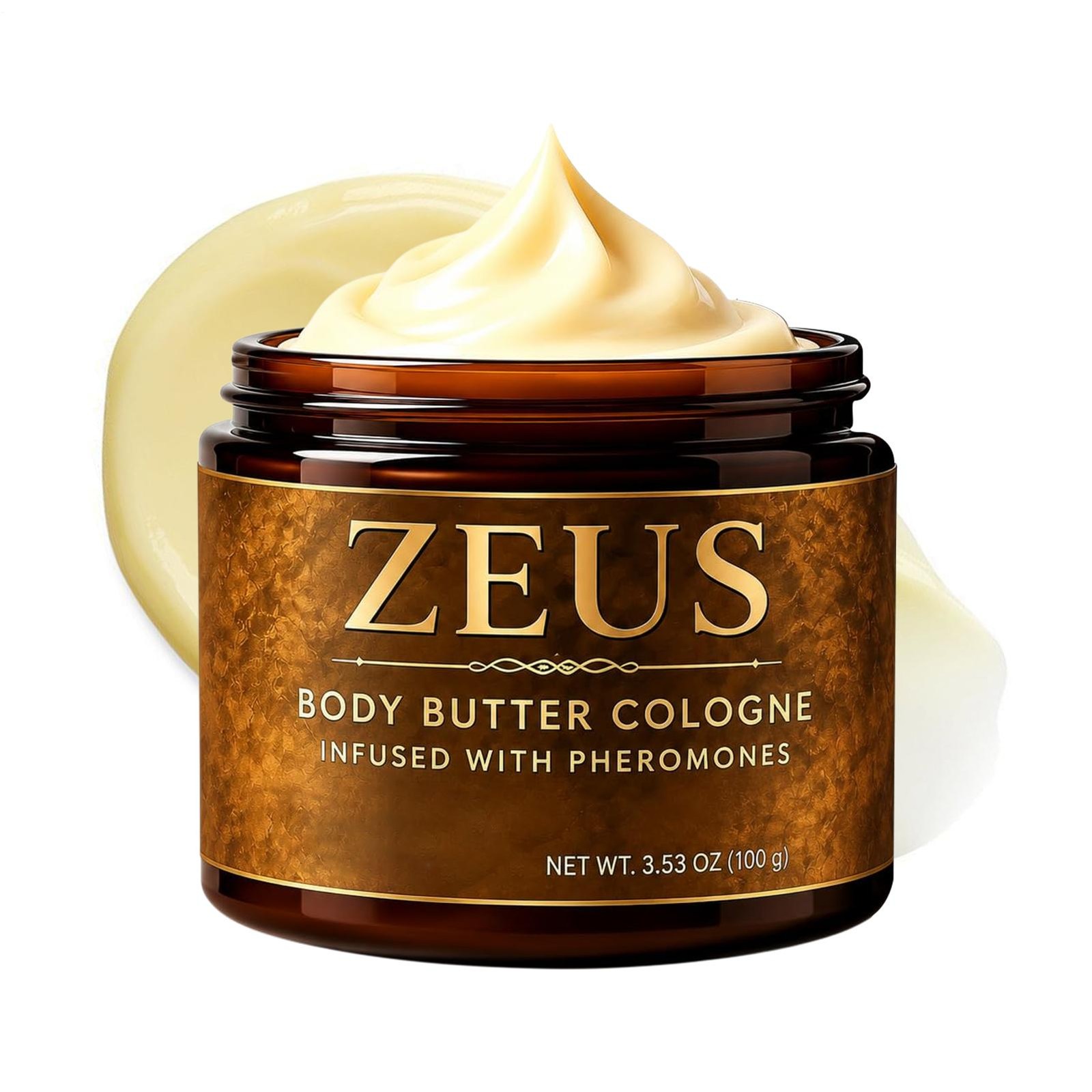Zeus Men Body Butter Cologne, Pheromone Infused Moisturizing Body Cream