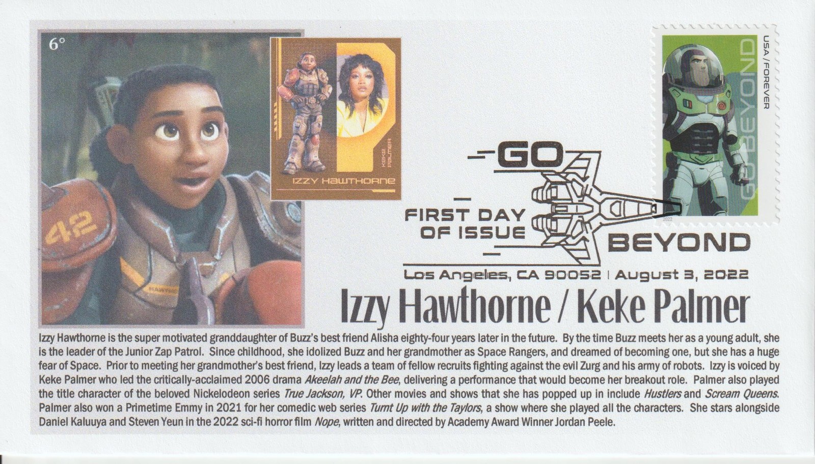 6° Cachets 5712 Buzz Lightyear Go Beyond Izzy Hawthorne voice actor Keke Palmer