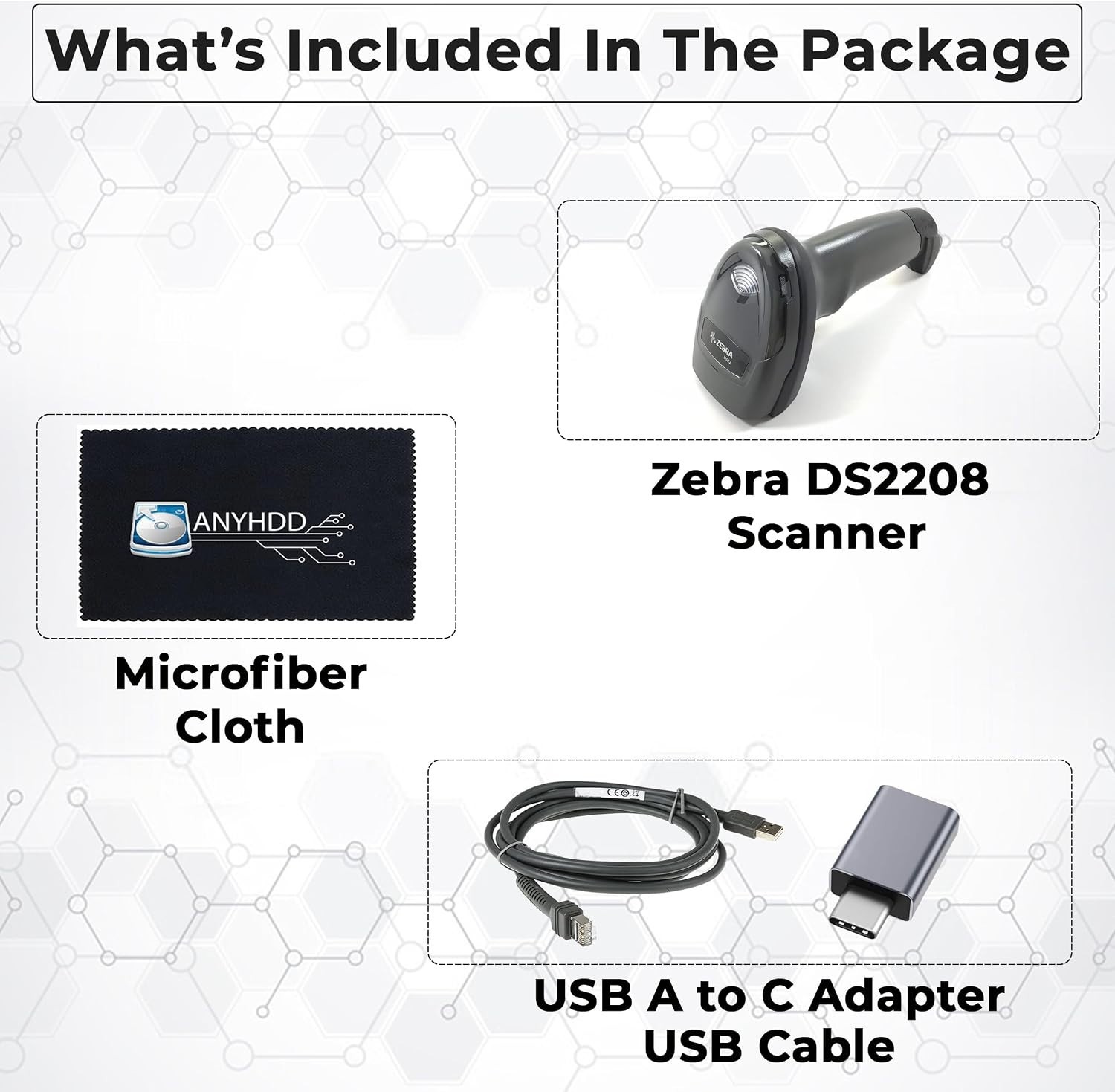 Zebra DS2208-SR 1D/2D Corded Handheld Barcode Scanner Zebra DS2208-SR 1D/2D Corded Handheld Barcode Scanner