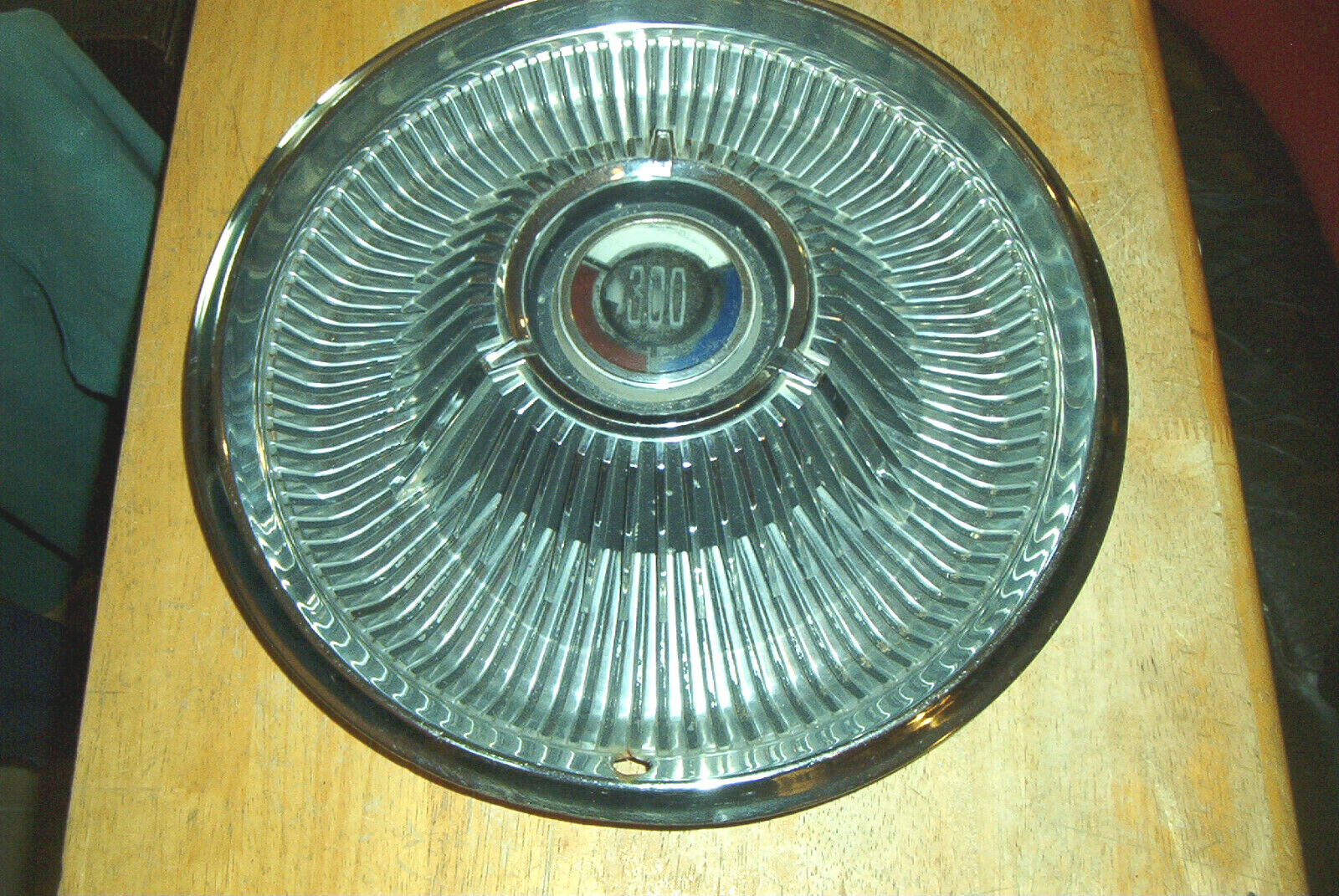 OE vintage 67-68 Chrysler 300 turbine style 14 inch wheelcover, nice survivor