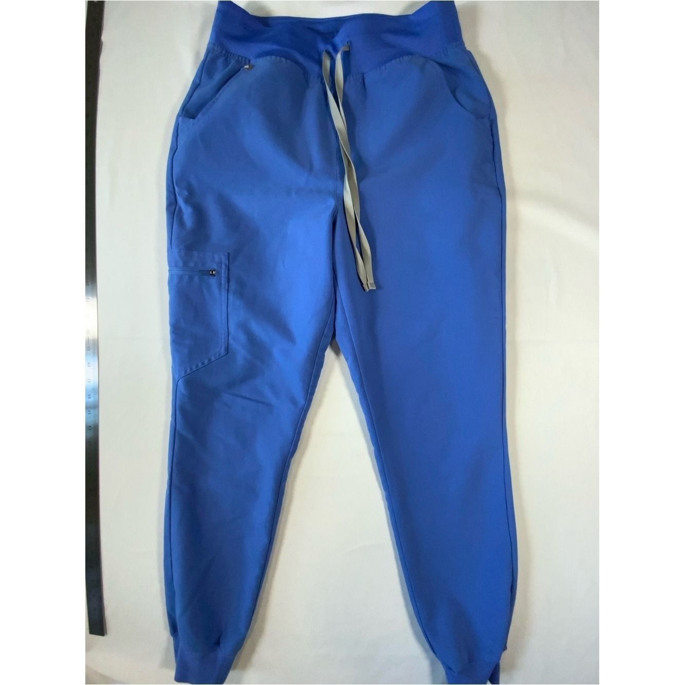 Figs Womens Ceil Blue Zamora Jogger Scrub Pants Size S Slim Fit Cargo Blue