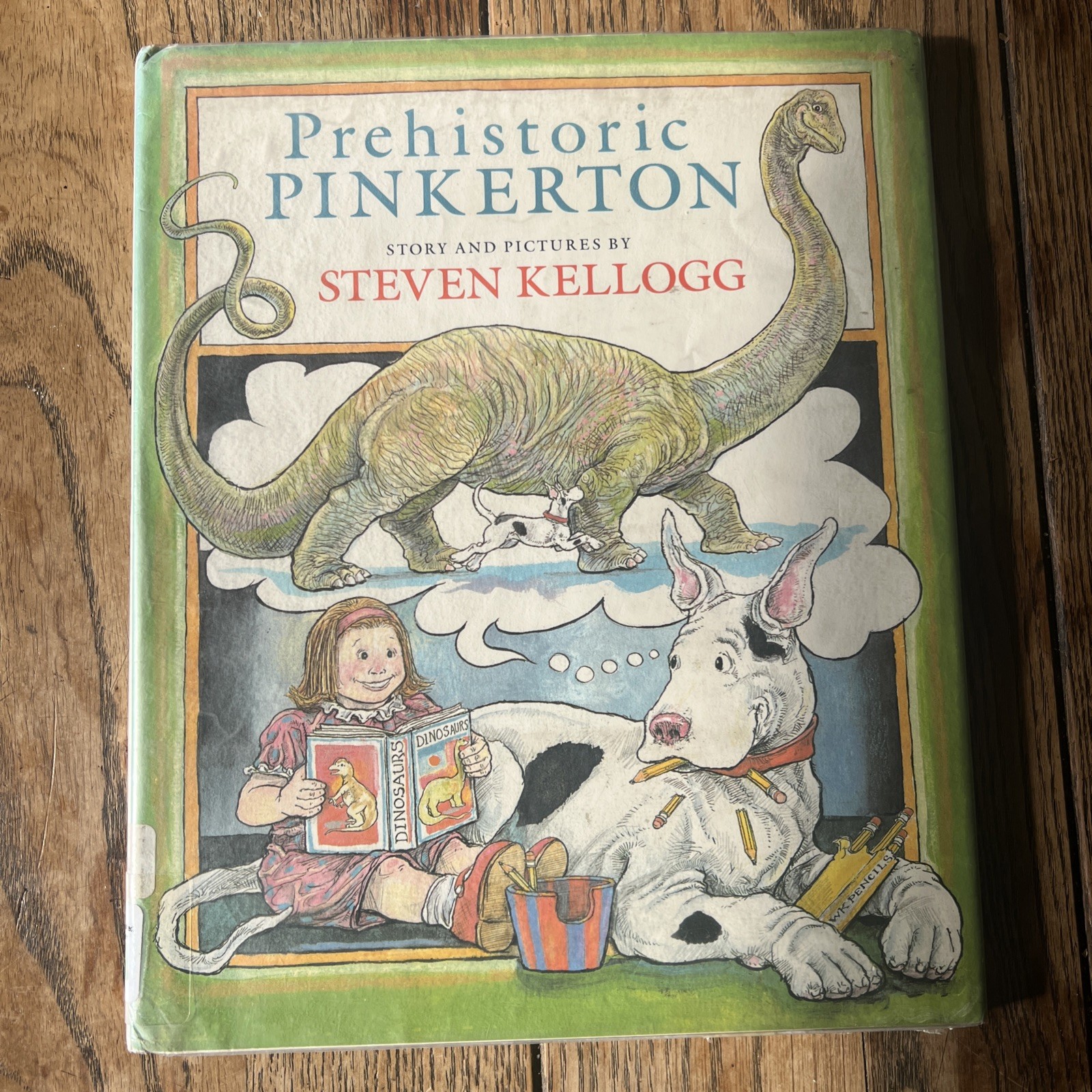 Prehistoric Pinkerton -By Kellogg, Steven HCDJ Ex Library Vintage Children’s