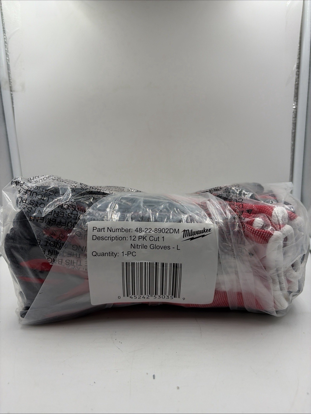 Milwaukee Large Red Nitrile Level 1 Cut Resistant Dipped Work Gloves 12 Pack