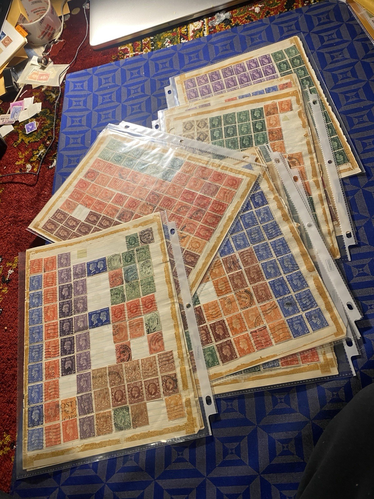 Great Britain Stamps 16 Pages Old Rare Collection ID Bna14.