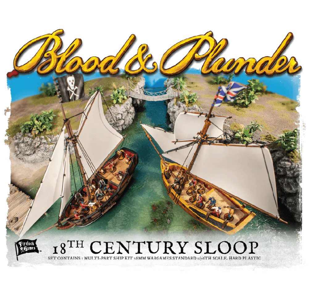 Blood & Plunder 18th Century Sloop (Starter Set) - New on Sprue