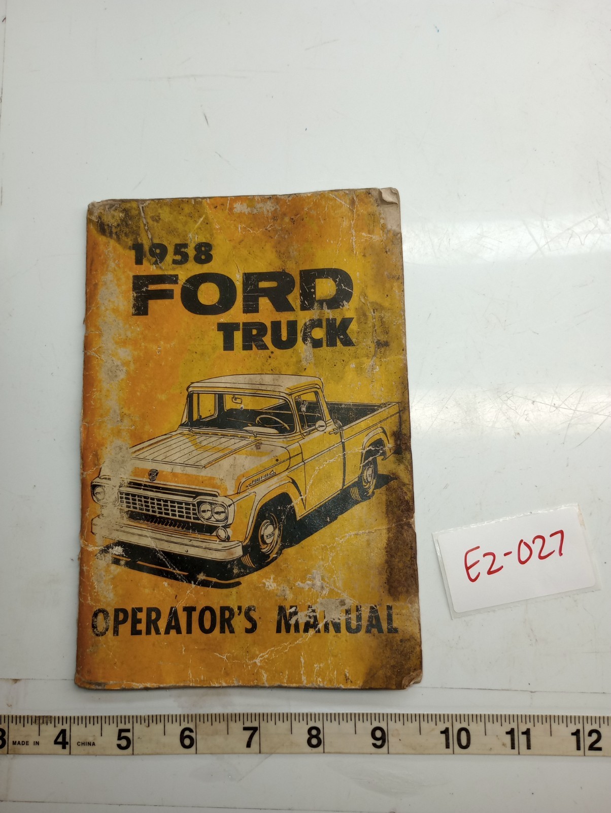 VTG 1958 FORD TRUCK OPERATORS MANUAL
