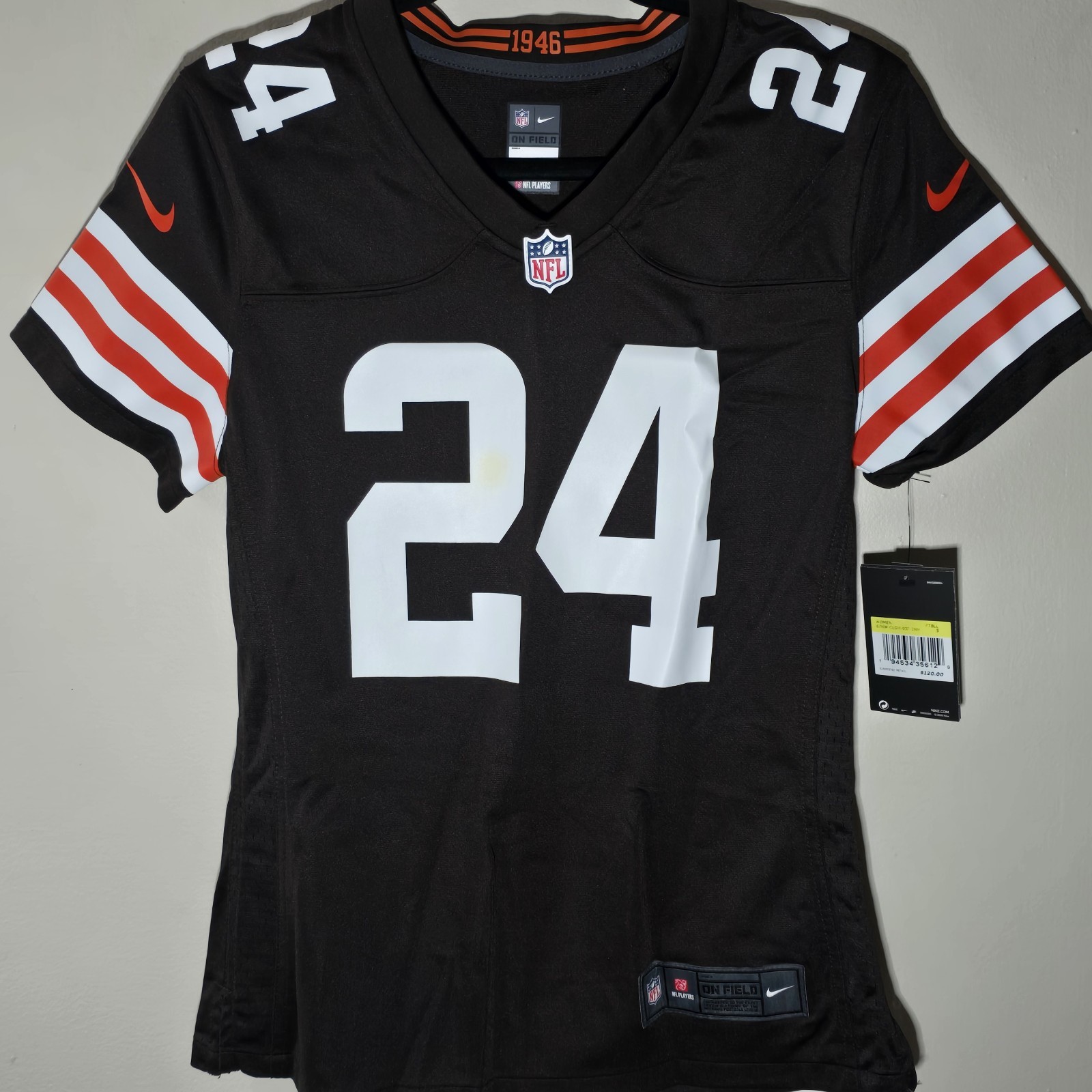 Nick Chubb Cleveland Browns Nike Game Jersey Women\'s S NWT Defect