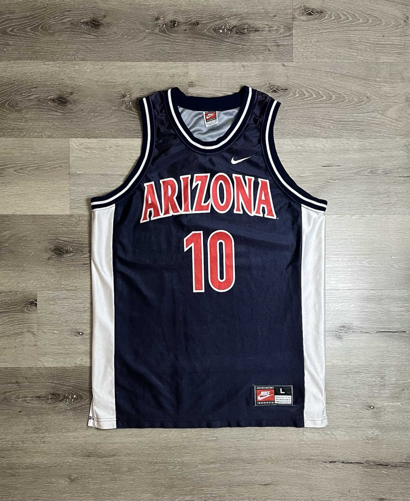 Vintage Nike Arizona Wildcats Mike Bibby #10 Basketball Jersey Men’s Sz L 44