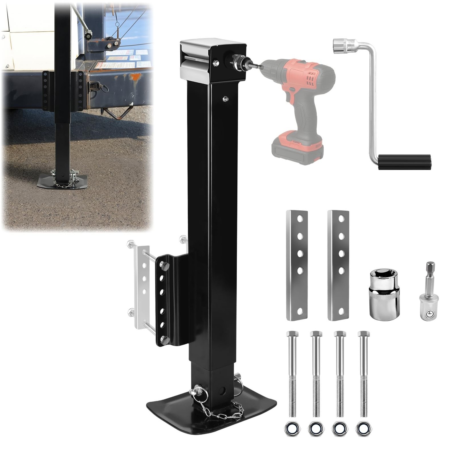 8000 lbs Heavy Duty Trailer Jack, 28.6 8000 lbs Heavy Duty Trailer Jack, 28.6