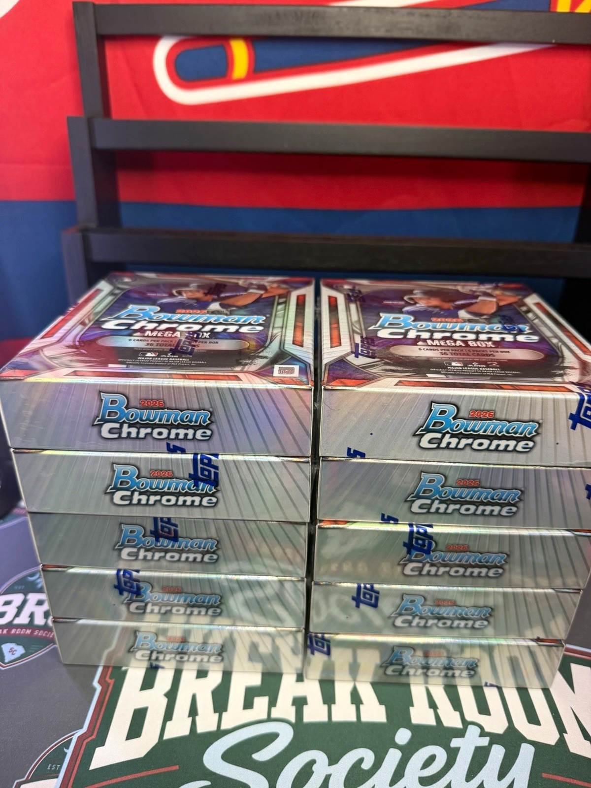 10x 2026 BOWMAN CHROME MEGA BOX HALF CASE (10 Boxes) Sealed