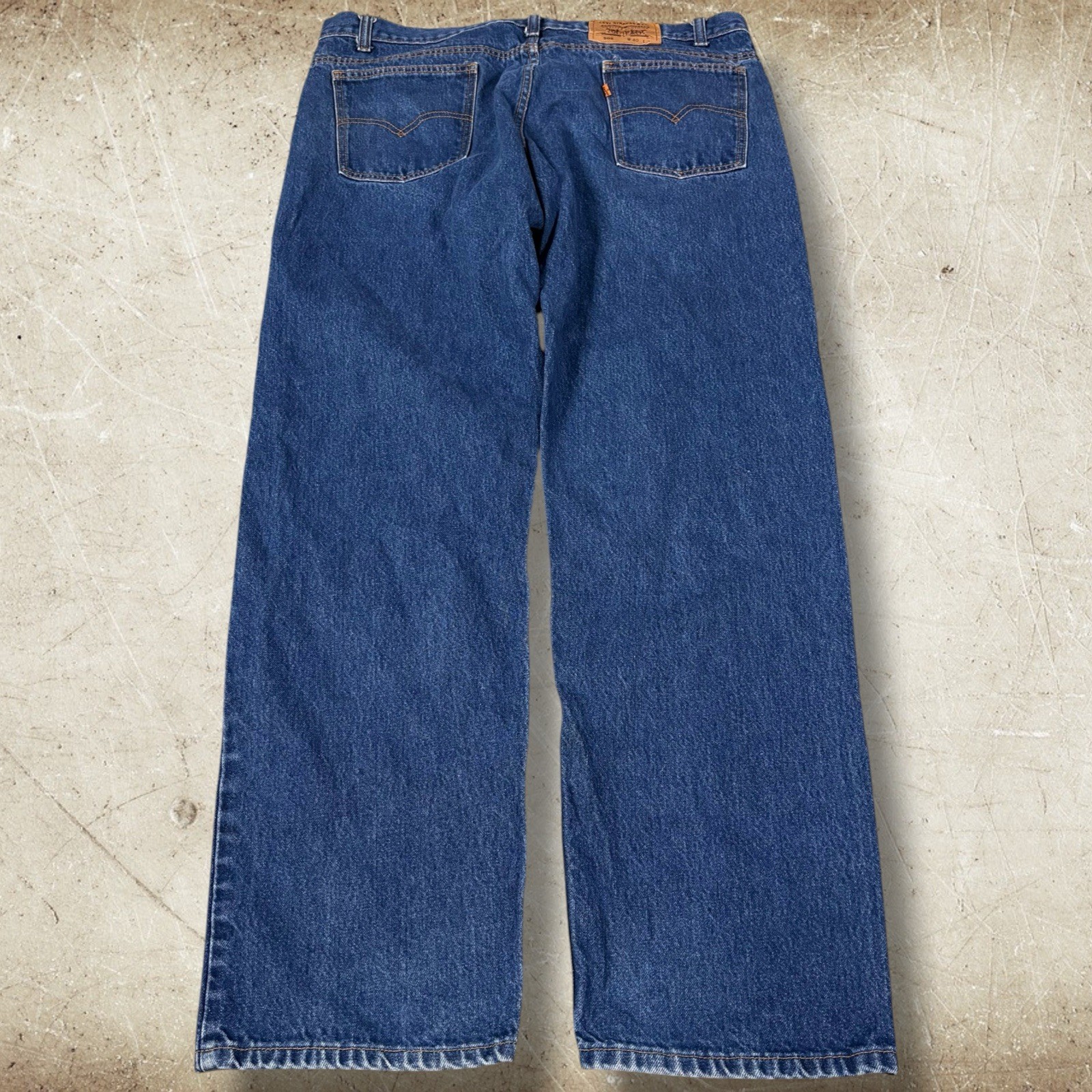 Vintage Levis 505 Jeans Mens 40x32 Blue Dark Wash Orange Tab Made In Brazil 90s