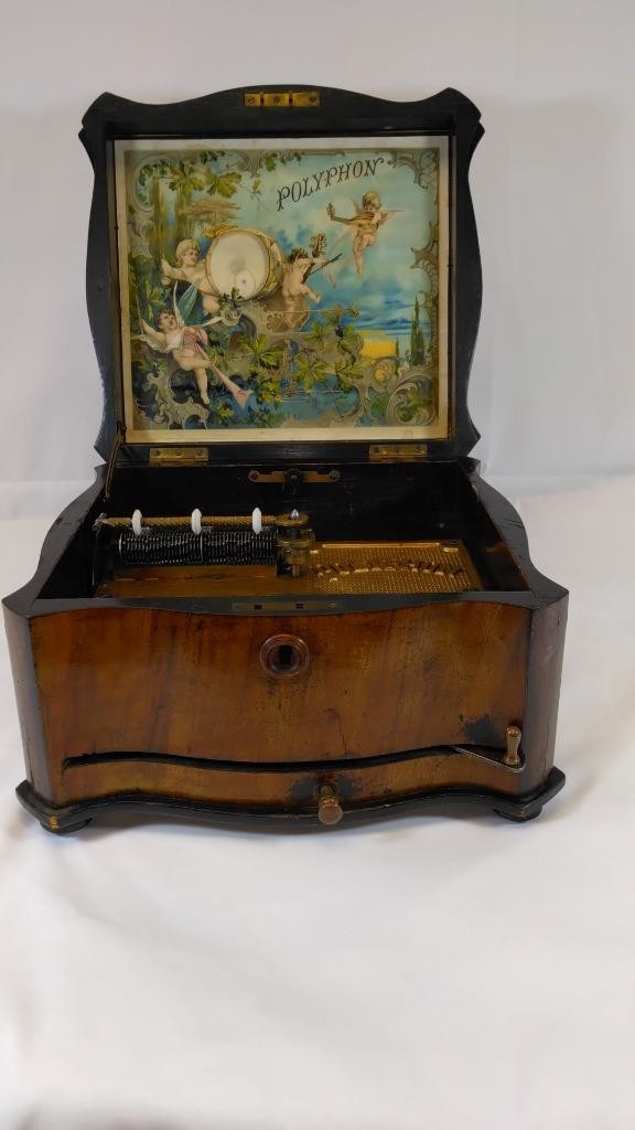 Antique 1890’s German Polyphon Musikwerke Mechanical Music Box (No Disc)