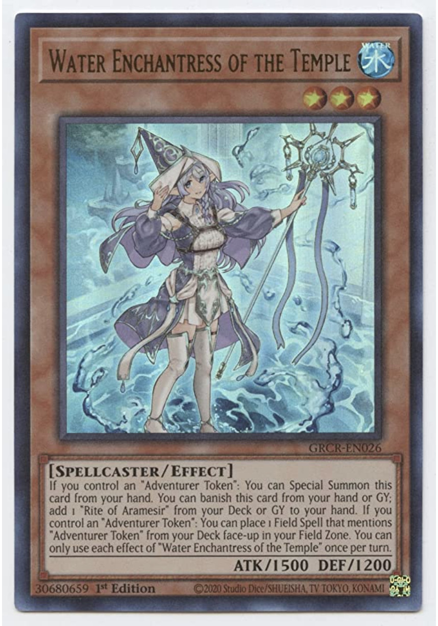 Yu-Gi-Oh -Water Enchantress of Temple -GRCR-EN026 -Ultra Rare - 1st Ed-NM/M-New