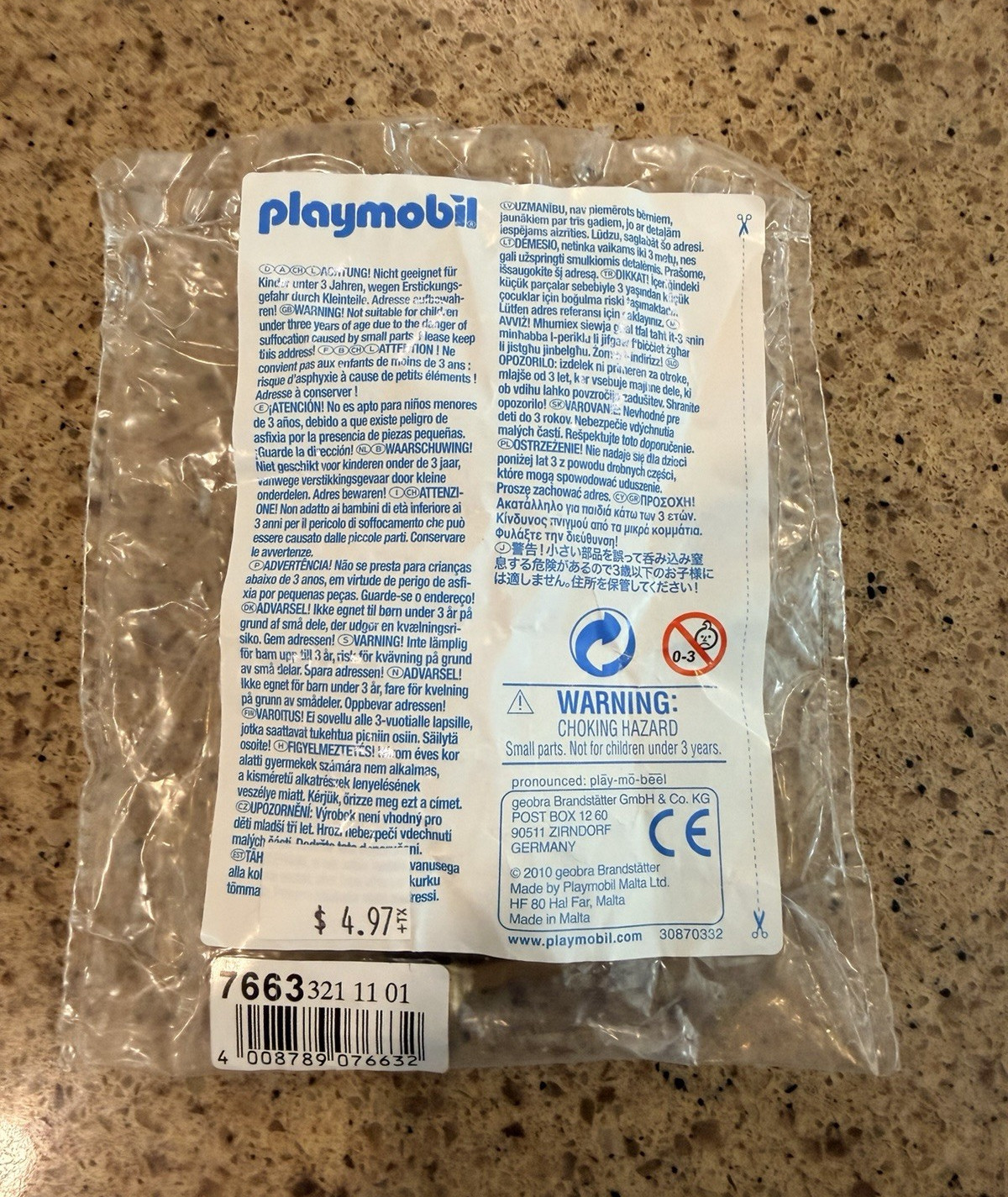 PLAYMOBIL 7663 Figure Set w/ Accessories, Sealed Bag, Ages 4-7 Years
