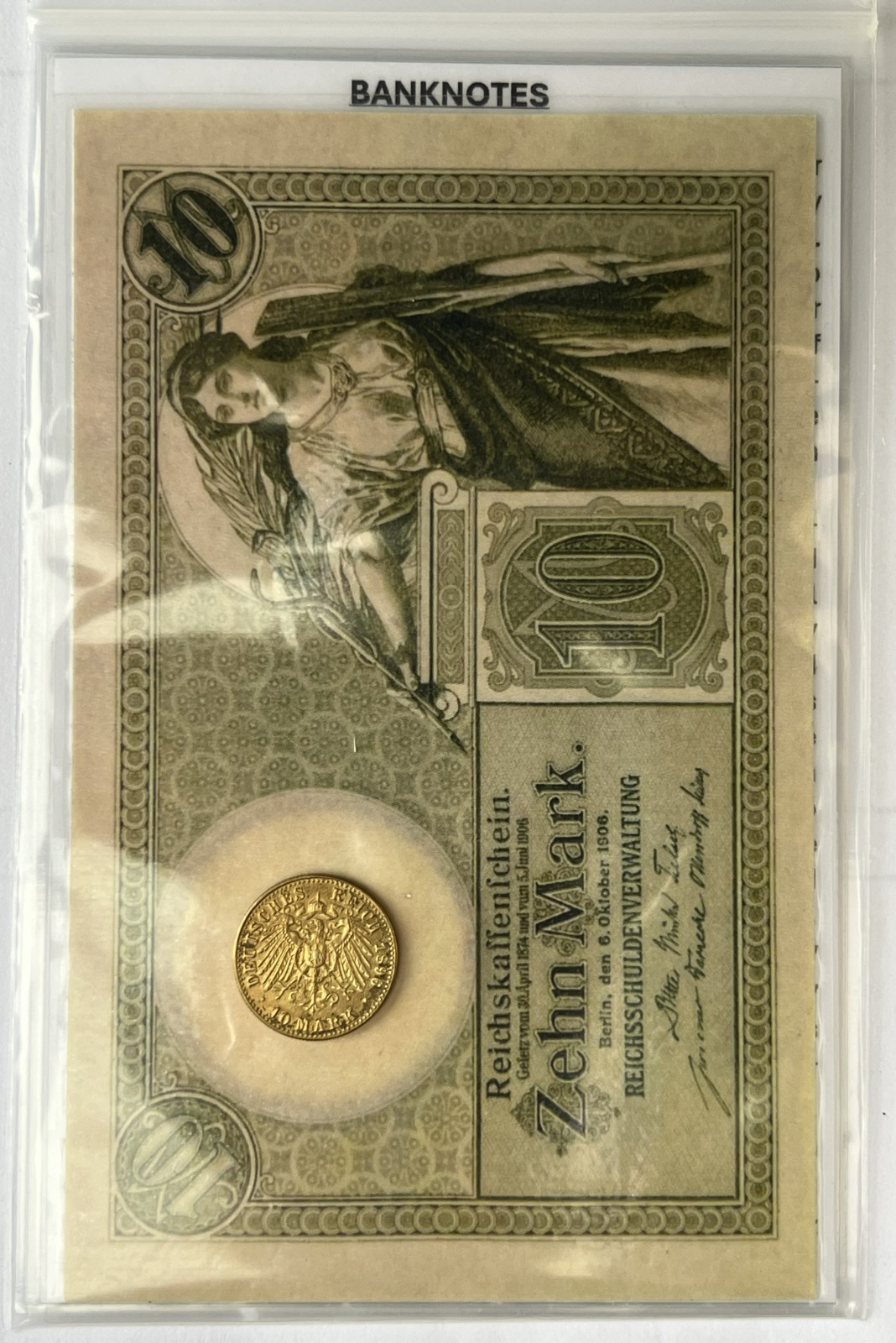 1896 German (Prussia) Empire Wilhelm II 10-Marks Gold-plated Coin REPLICA - S2 1896 German (Prussia) Empire Wilhelm II 10-Marks Gold-plated Coin REPLICA - S2