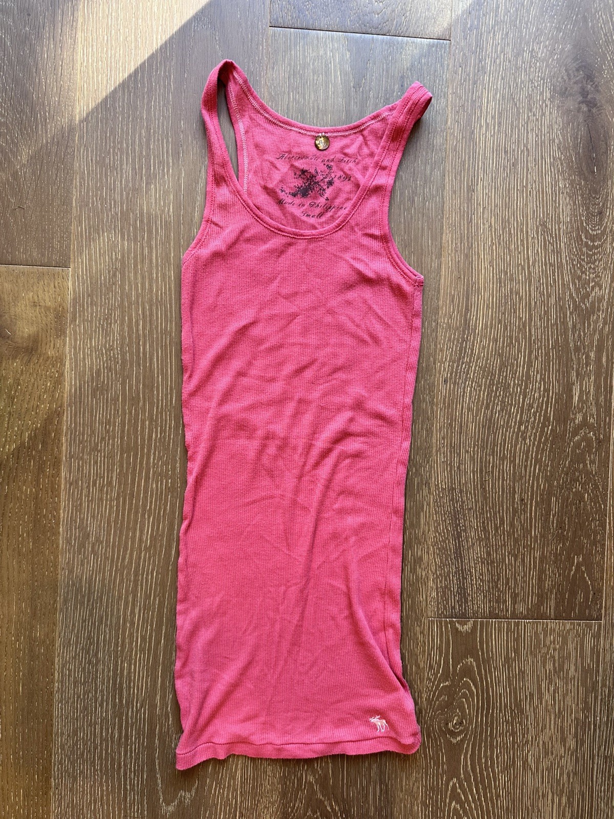 Y2K 2000s Abercrombie & Fitch Fitted Tank Top Size Small Vintage Basic Ribbed Y2K 2000s Abercrombie & Fitch Fitted Tank Top Size Small Vintage Basic Ribbed