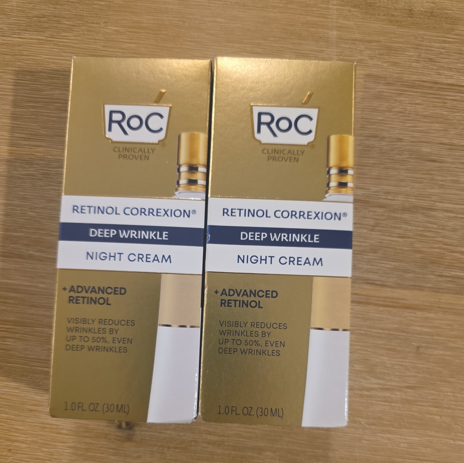 2 Pack RoC Retinol Correxion Deep Wrinkle Night Cream Advanced Retinol 2X 30 ml