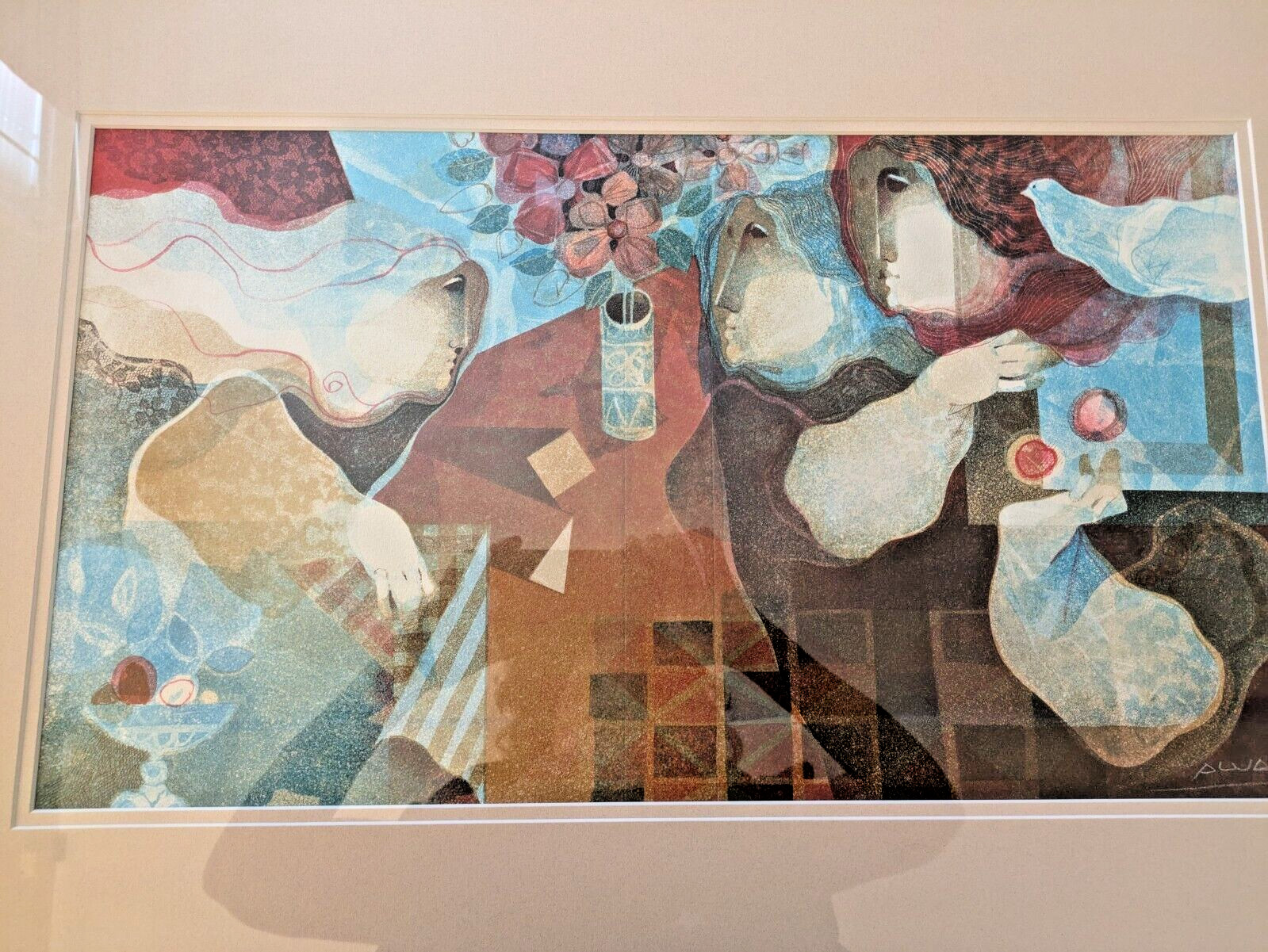 Alvar Sunol Framed and Hand Signed Interieur Amb Flors LITHOGRAPH Alvar Sunol Framed and Hand Signed Interieur Amb Flors LITHOGRAPH