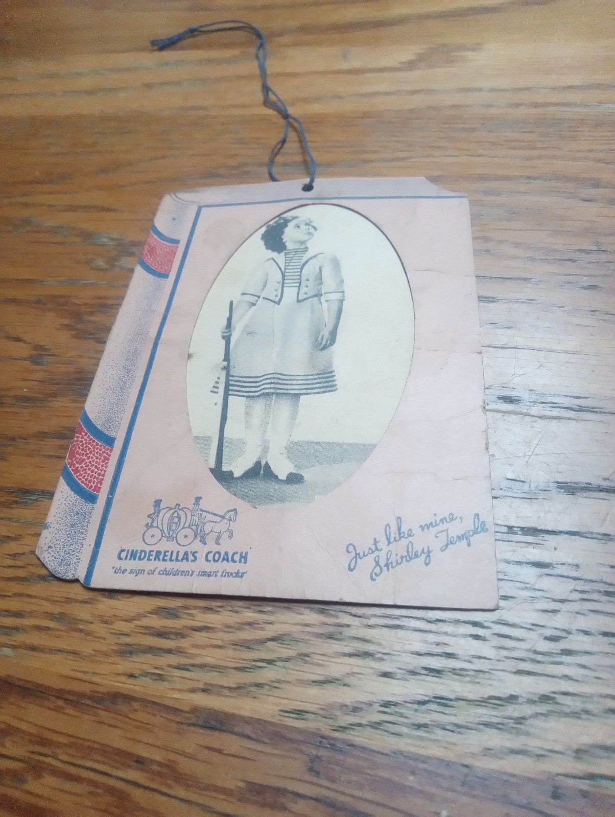 Shirley Temple 1930's Original Cinderella Frock Clothing Dress Hang Tag ONLY Shirley Temple 1930's Original Cinderella Frock Clothing Dress Hang Tag ONLY