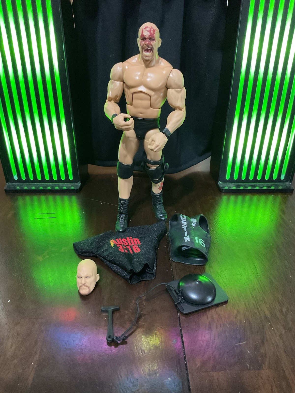 WM13 WWE Bloody Stone Cold Steve Austin Defining Moments Ringside Exclusive WM13 WWE Bloody Stone Cold Steve Austin Defining Moments Ringside Exclusive
