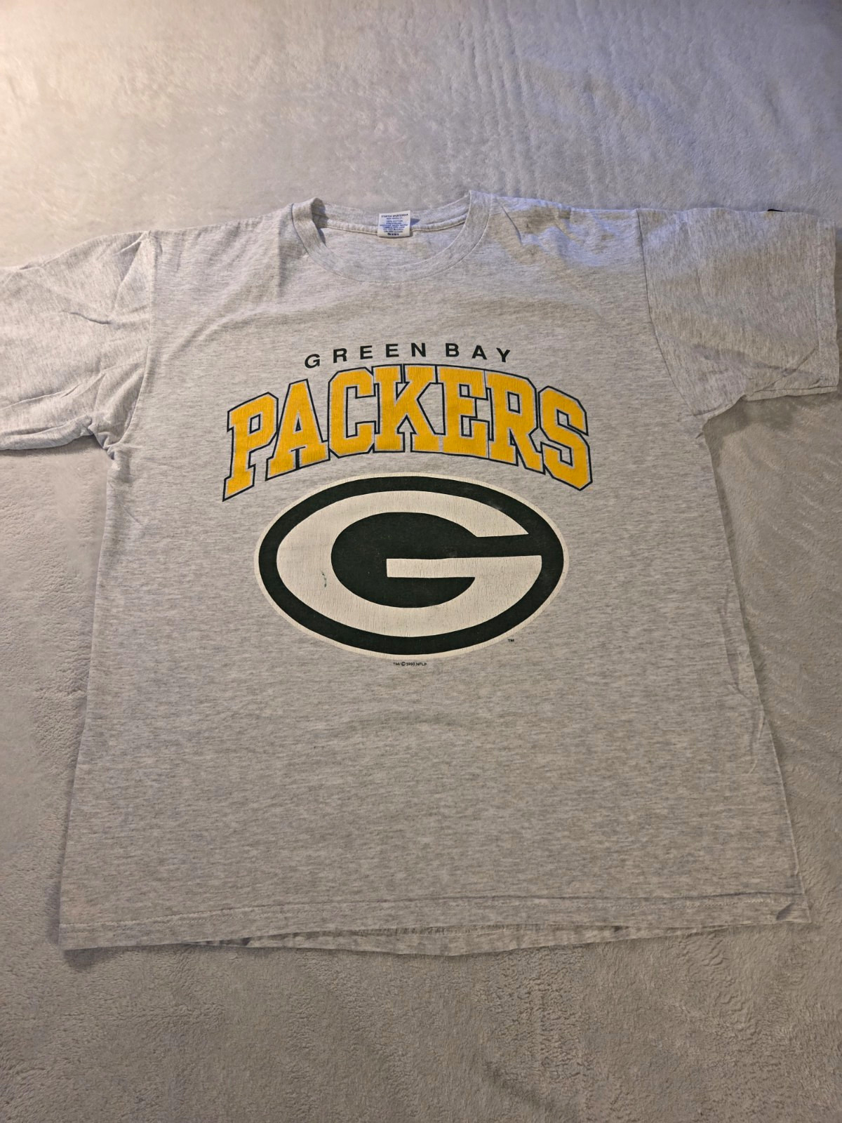 Vintage Starter Green Bay Packers NFL Football Gray T-Shirt Official Men\'s L