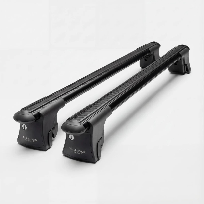 Universal Fitment Roof Racks Cross Bars Carrier Black 48'' Aluminum OPEN-BOX