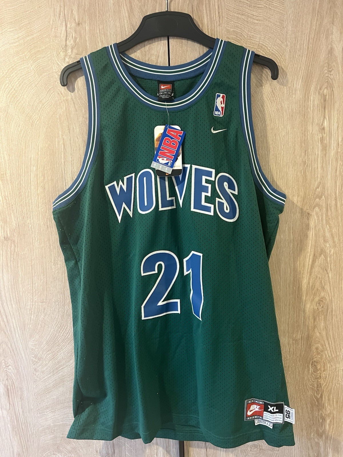1995 Kevin Garnett Minnesota Timberwolves Nike Jersey Size XL