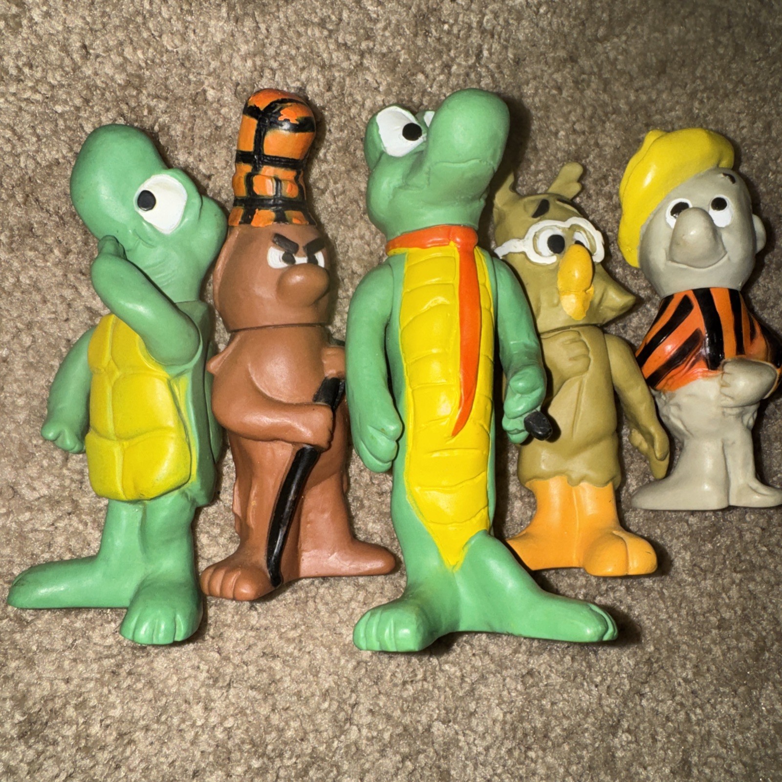 Lot Of 5 Vintage Walt Kelly POGO Possum Comic Vinyl Doll Figures Set 1969 Lot Of 5 Vintage Walt Kelly POGO Possum Comic Vinyl Doll Figures Set 1969