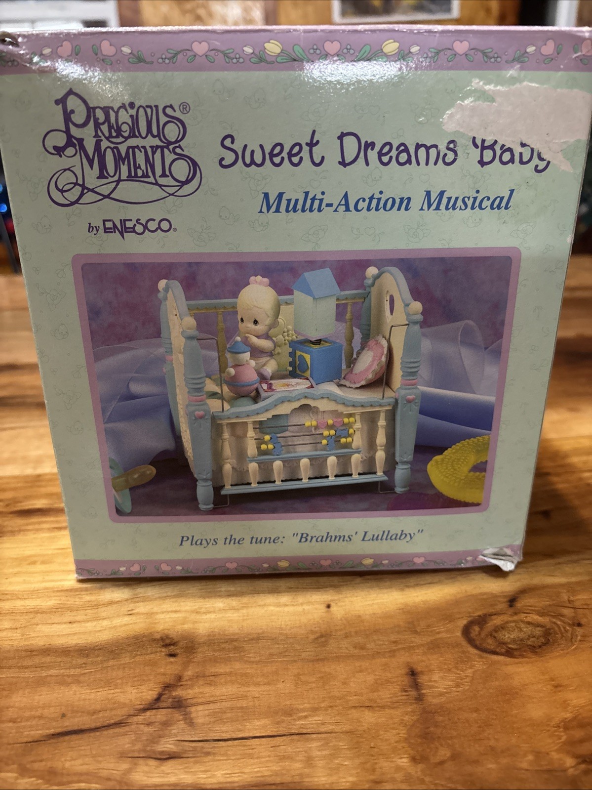 Enesco Precious Moments Crib Music Box Heaven Bless You Brahms Lullaby Enesco Precious Moments Crib Music Box Heaven Bless You Brahms Lullaby