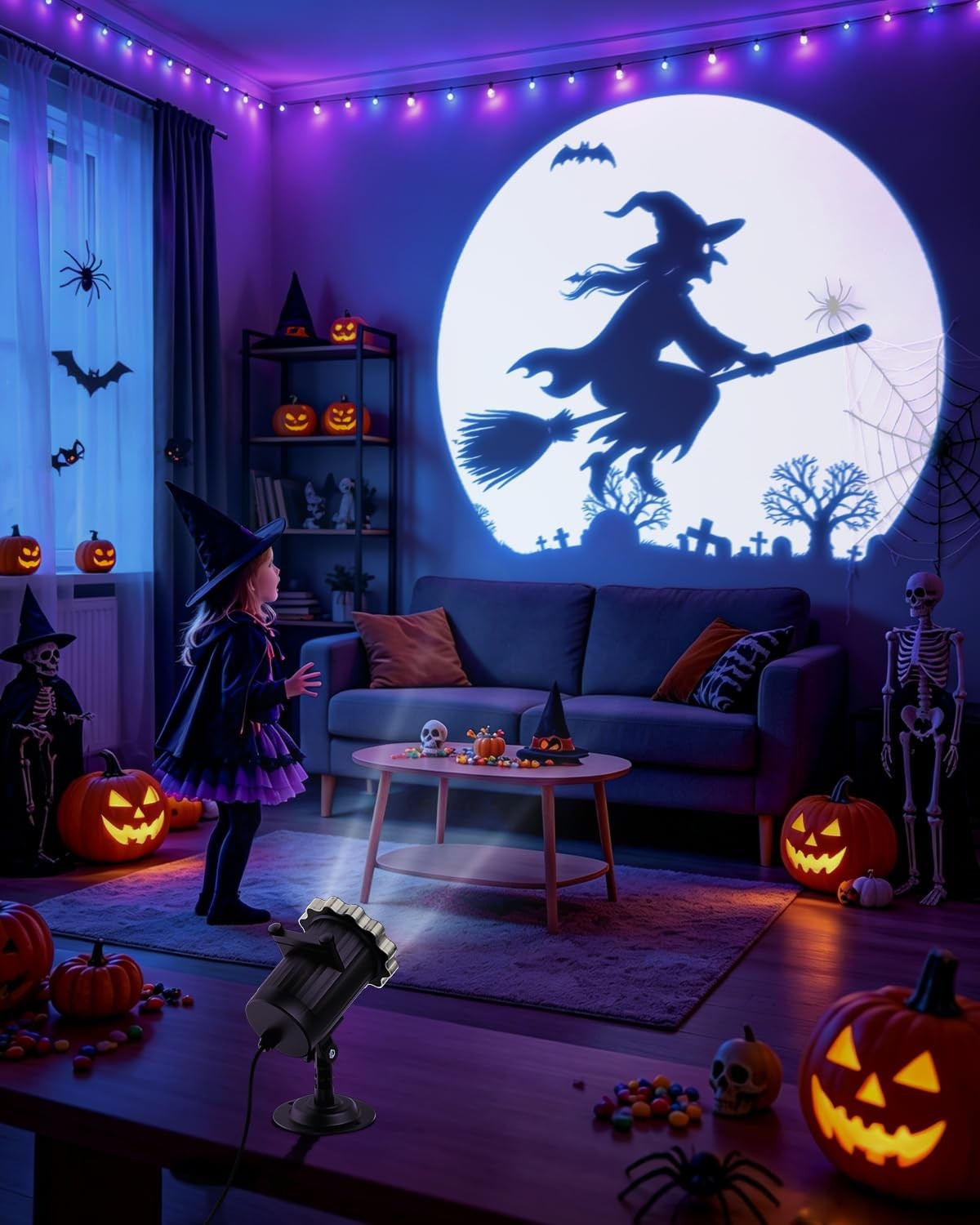3 in 1 Halloween Projector Lights, Dynamic Halloween Projector Outdoor 3 in 1 Halloween Projector Lights, Dynamic Halloween Projector Outdoor