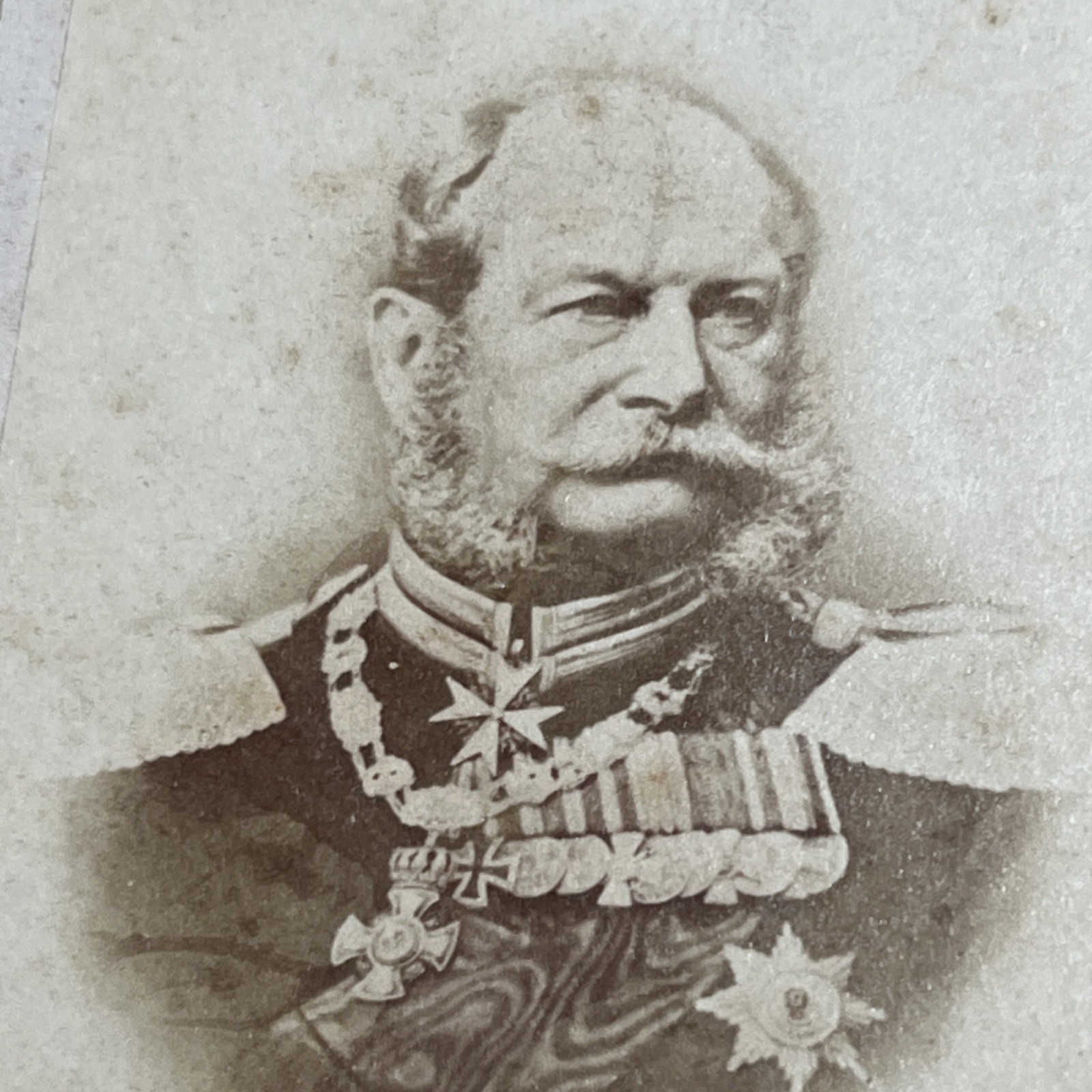 Antique CDV Cabinet Card Kaiser Wilhelm I Emperor of Germany King of Prussia  N1