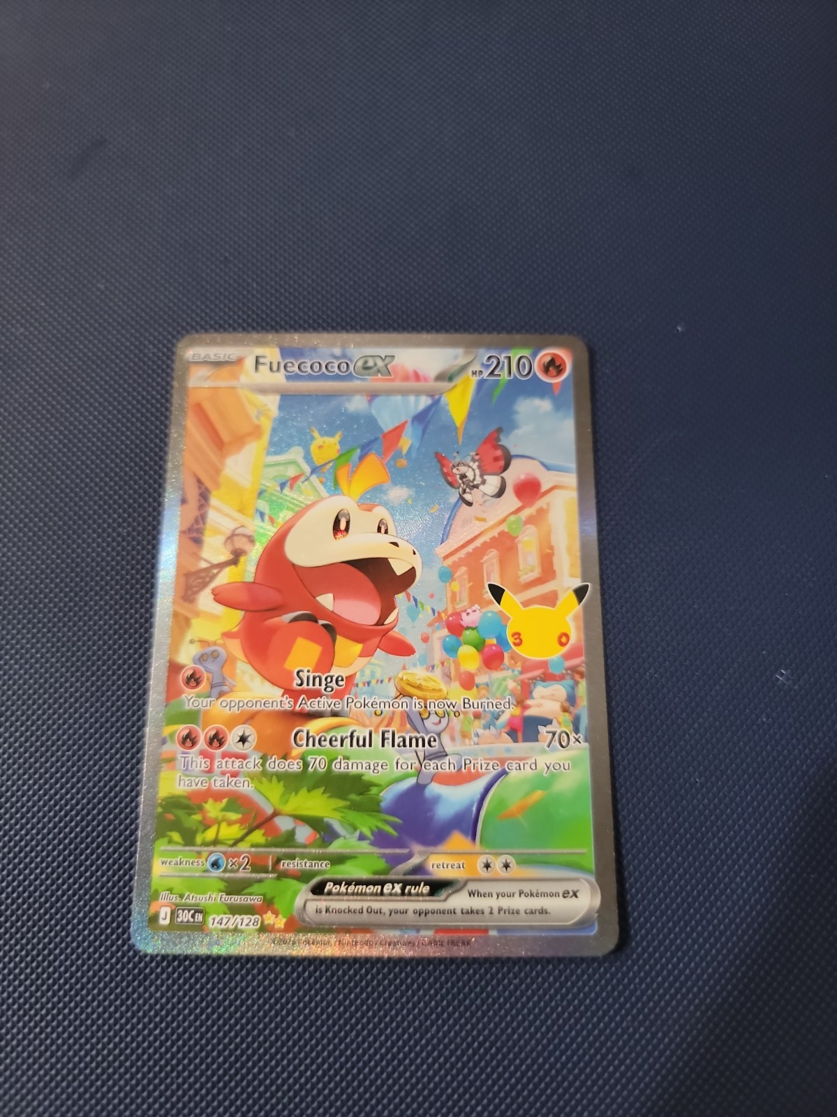 Fuecoco ex 147/128 Me: 30th Celebration Holo