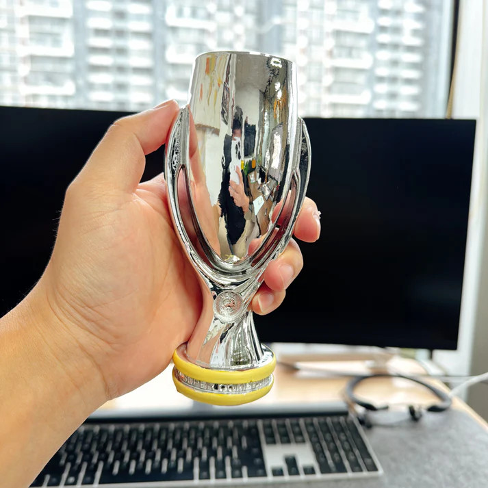 European Super Cup Trophy Resin Replica Trophy 16cm Height European Super Cup Trophy Resin Replica Trophy 16cm Height