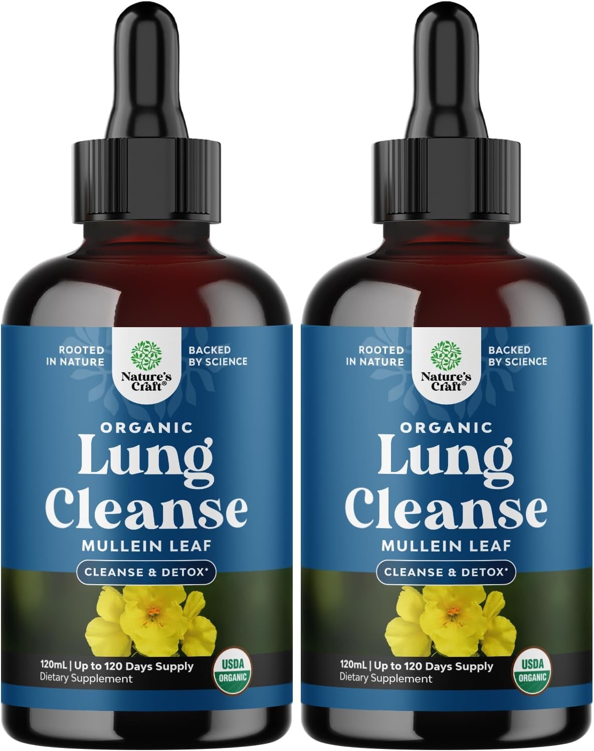 Organic Mullein Drops for Lungs - Organic Marshmallow Root & Thyme -4Fl Oz Organic Mullein Drops for Lungs - Organic Marshmallow Root & Thyme -4Fl Oz