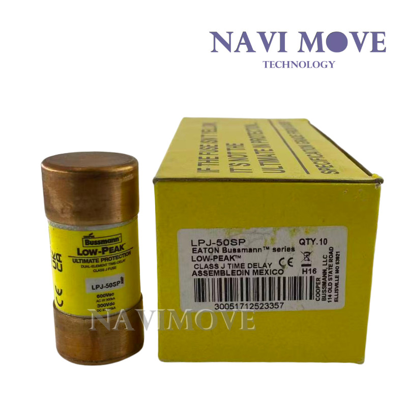 10PCS/Box New Bussmann LPJ-50SP LPJ50SP 50A 600Vac LOW-PEAK Time-delay Fuse USA