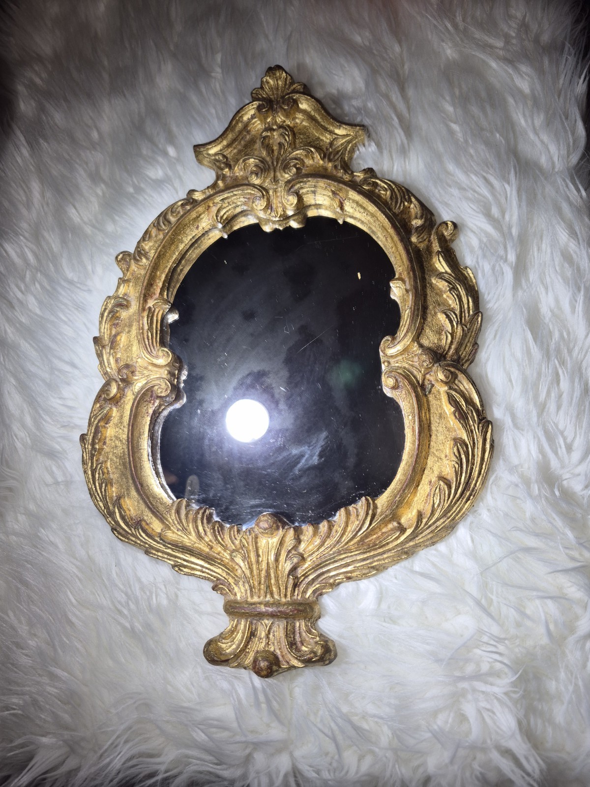 Vintage Italian Florentine Baroque Style Gold Wood Wall Mirror Vintage Italian Florentine Baroque Style Gold Wood Wall Mirror
