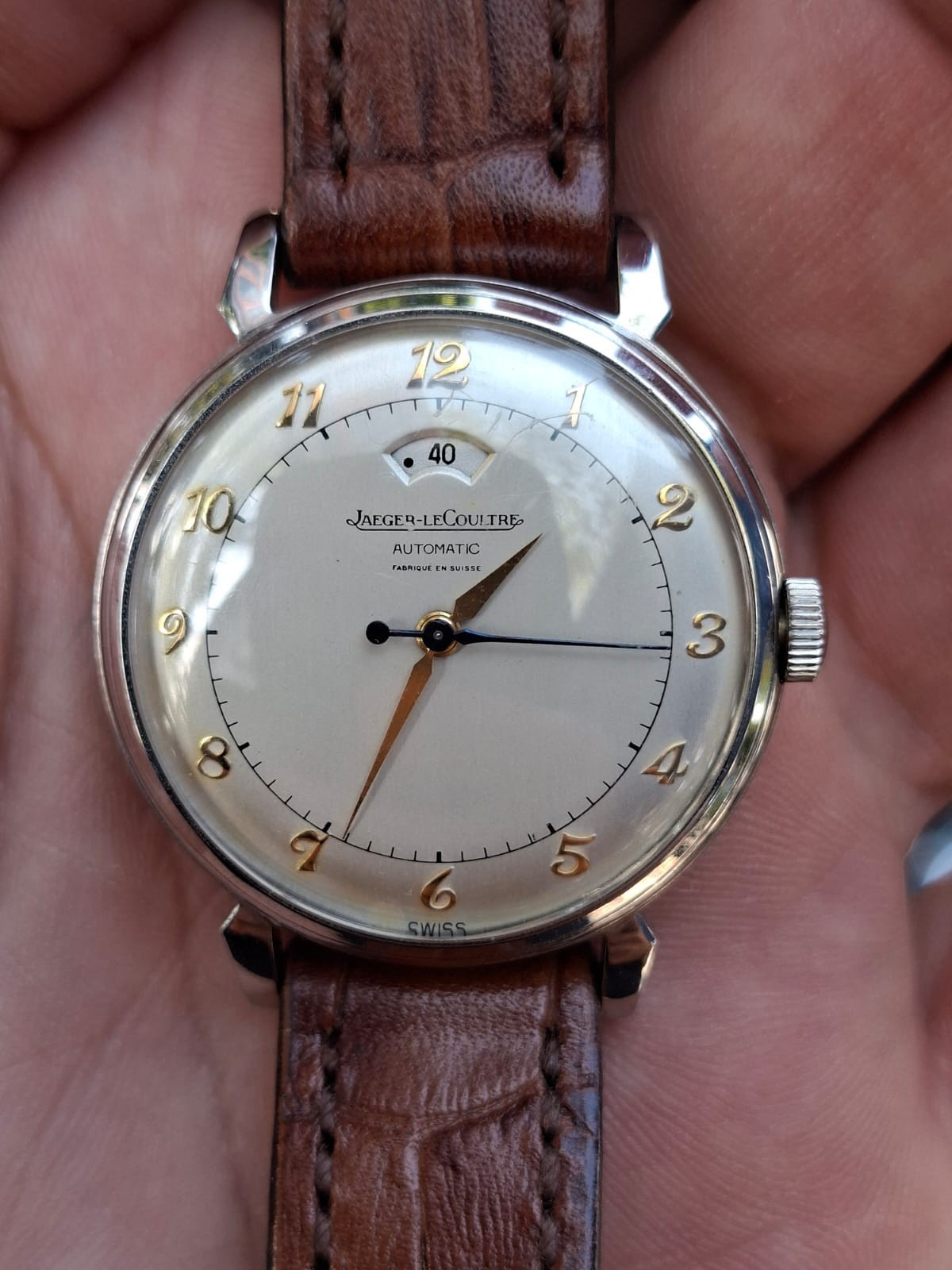 Jaeger LeCoultre Powermatic Cal. 481  Automatic - Steel Vintage Swiss Wristwatch
