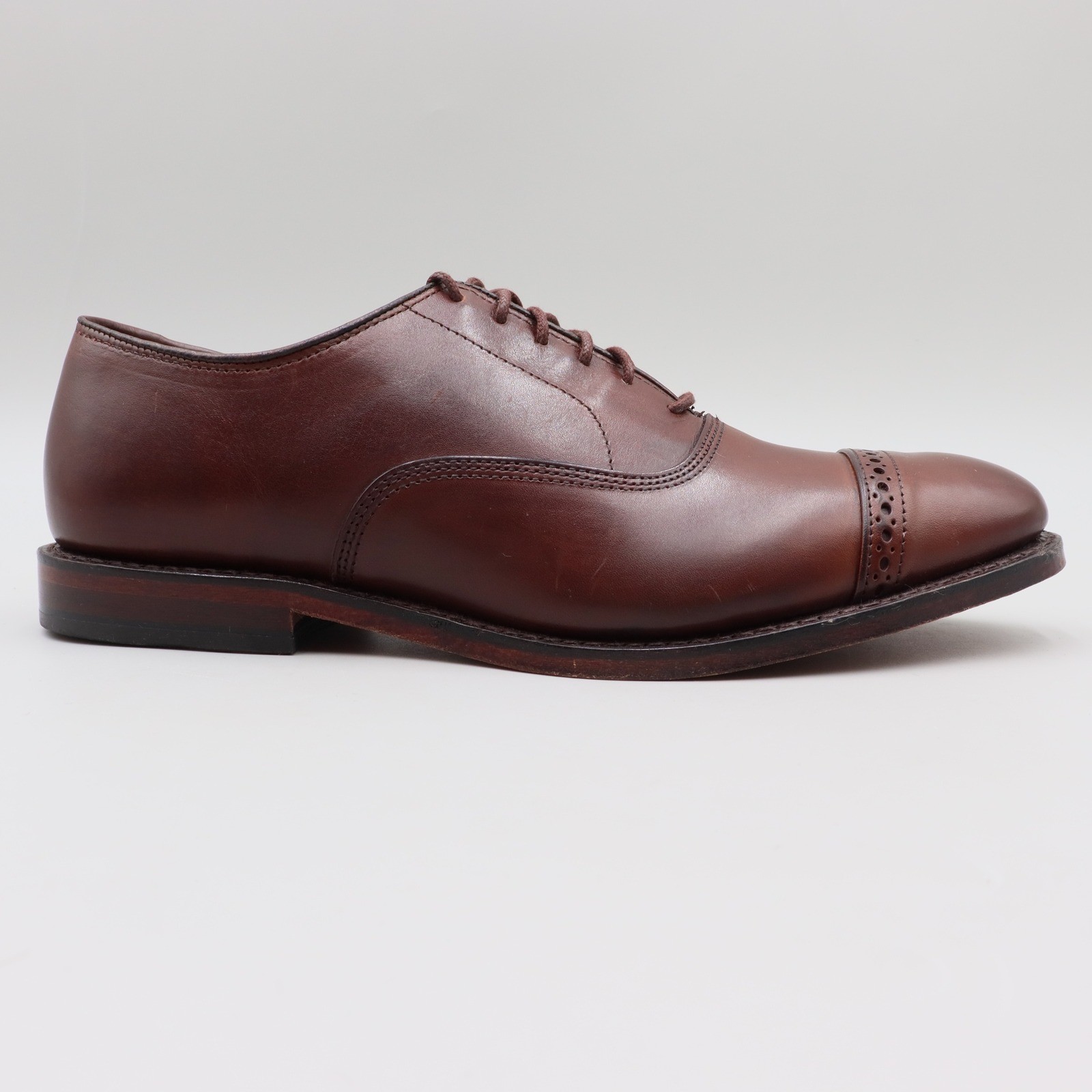 Allen Edmonds Fifth Avenue Brown Leather Cap Toe Oxford Dress Shoes Mens 9.5D US