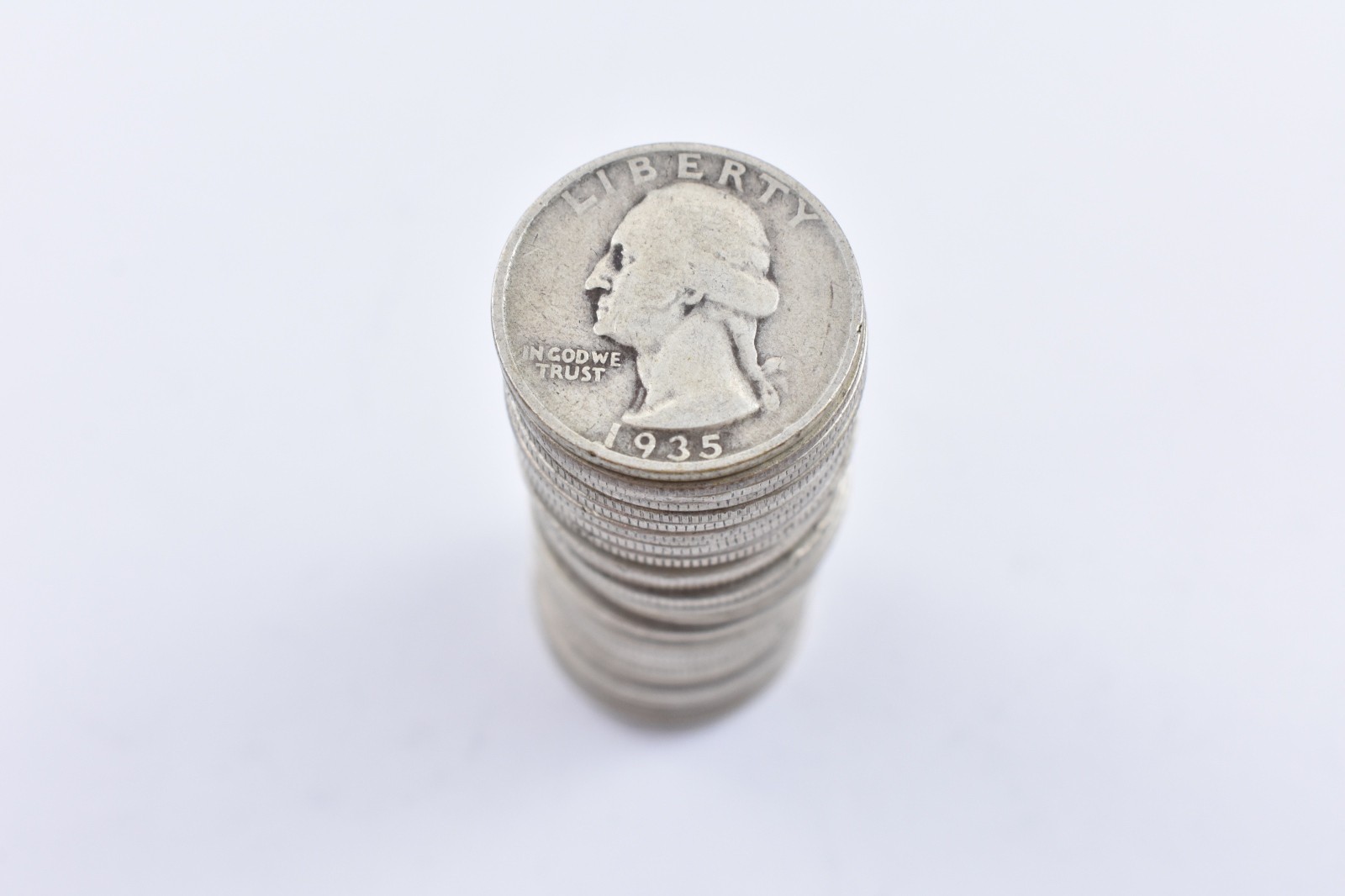 (40) 1932-1939 Washington Quarters ROLL Average Circ $10 Face 1930\'s (40) 1932-1939 Washington Quarters ROLL Average Circ $10 Face 1930\'s